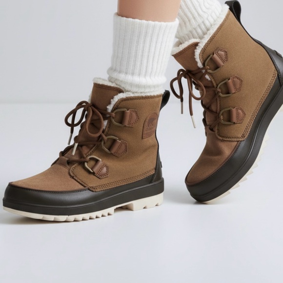 Sorel Shoes - Sorel Cream Faux Fur Lined waterproof Boots